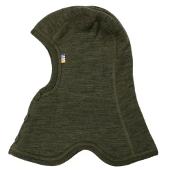 Balaklava I Ull Med Knappar Moss Green>Joha Discount