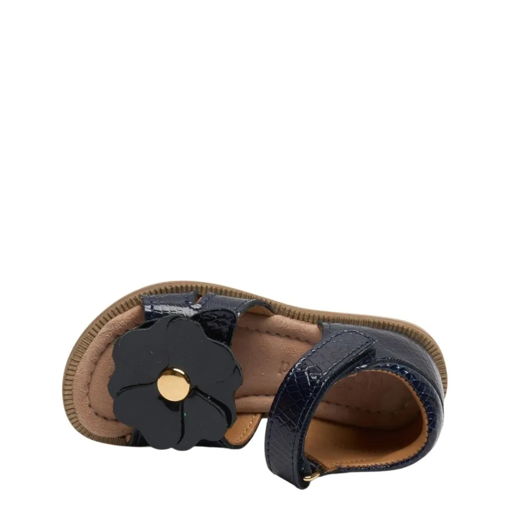 Barbara C Sandaler Blue Croco>Bisgaard