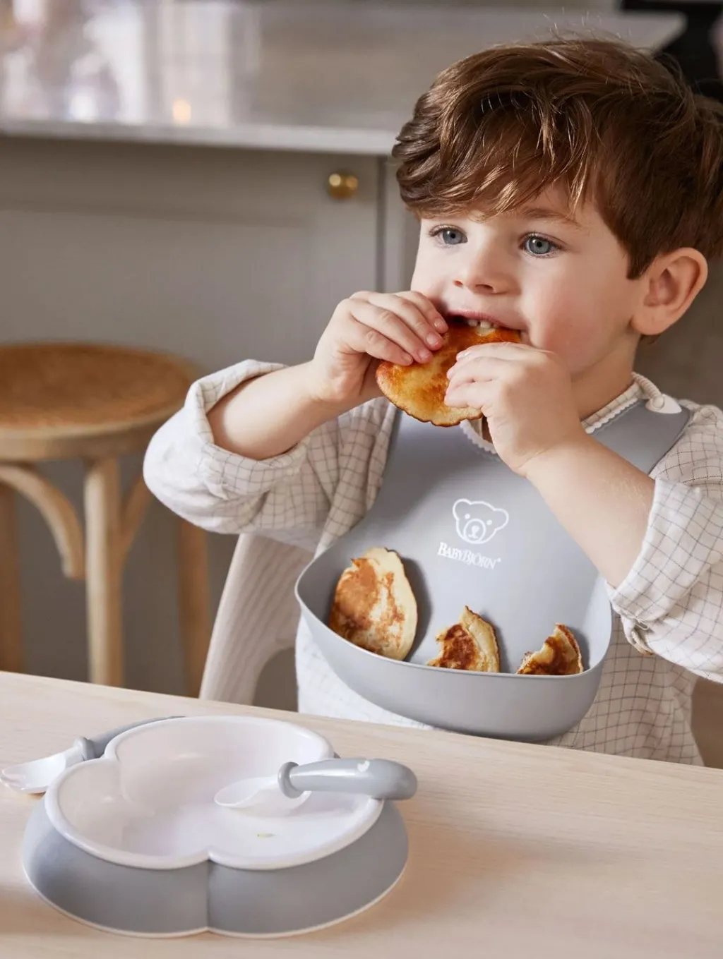 Barnservis Med Haklapp Grå>BabyBjörn