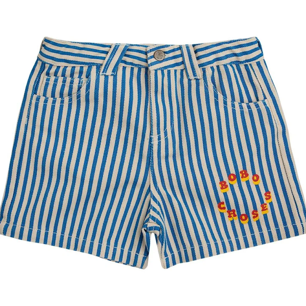 B.C Circle Randiga Shorts Blå>Bobo Choses Outlet
