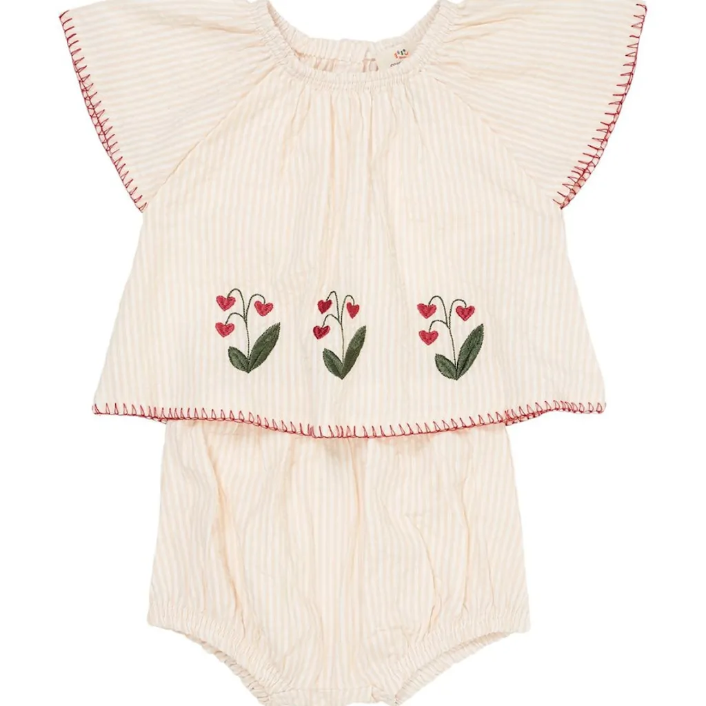 Bäckebölja Klädset Baby Dusty Rose Cream Berry Stripe>Copenhagen Colors