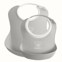Bib 2-pack Grey>BabyBjörn Clearance