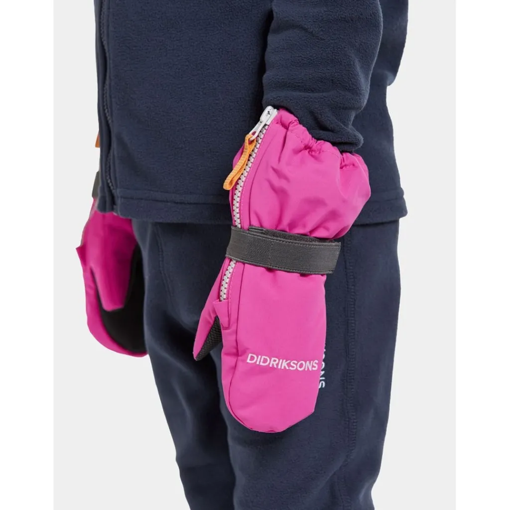 Biggles Zip Mitten Skidhandskar Plastic Pink>Didriksons Hot