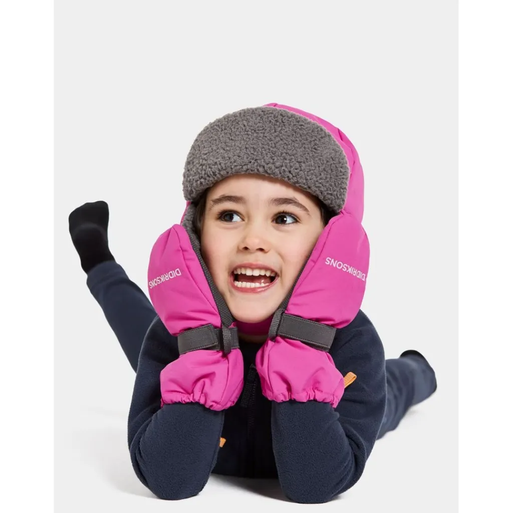 Biggles Zip Mitten Skidhandskar Plastic Pink>Didriksons Hot