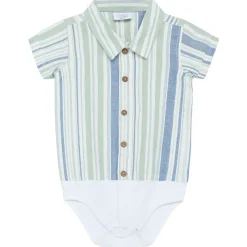 Birge Randig Skjort-baby Body Jade Green>Hust&Claire Hot