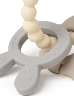 Bitring I Silikon & Trä Beige>Teddykompaniet Outlet