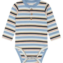 Bjorn Randig Baby Body Ljusblå>Hust&Claire Outlet