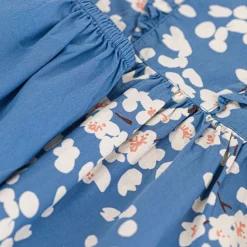 Blommig Baby-klänning Blå>Petit Bateau Best