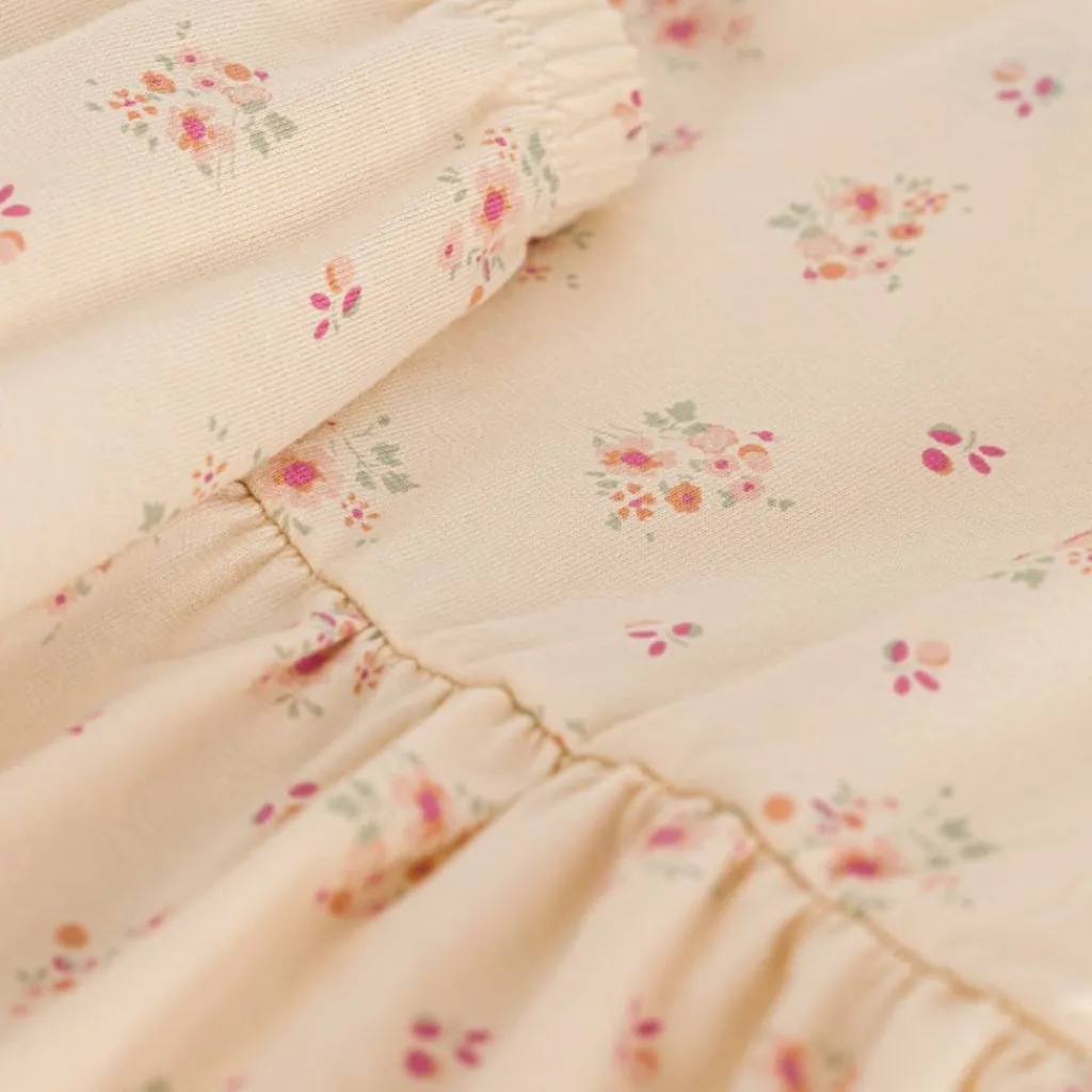 Blommig Baby-klänning Gräddvit>Petit Bateau Best