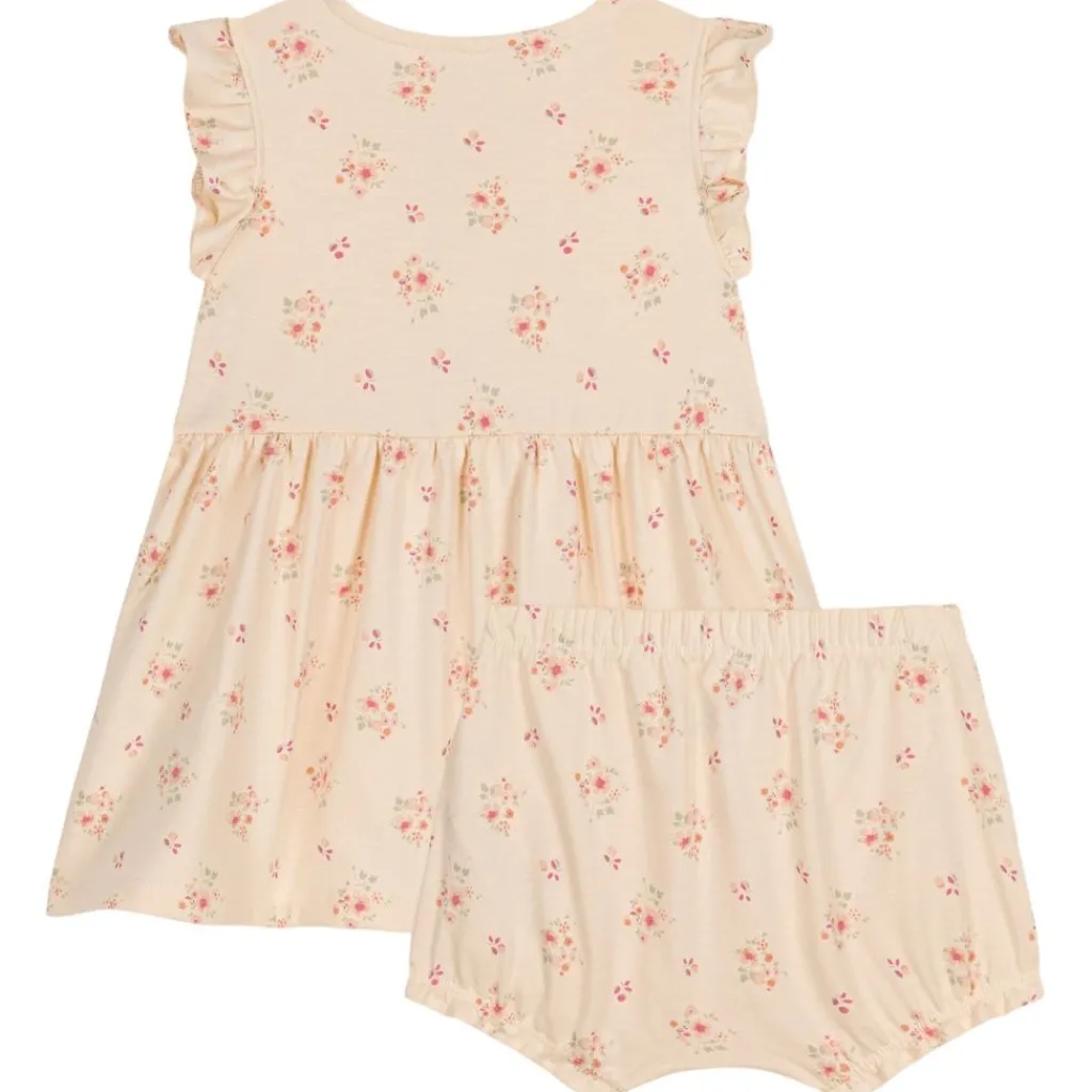 Blommig Baby-klänning Gräddvit>Petit Bateau Best