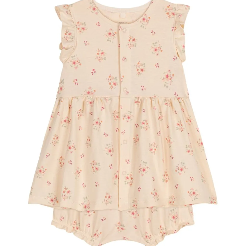 Blommig Baby-klänning Gräddvit>Petit Bateau Best