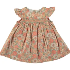 Blommig Baby-klänning Rosa>Tocoto Vintage Online