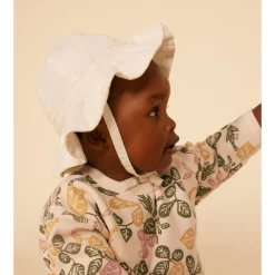Blommig Babytröja Gräddvit><noscript><img width=