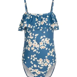 Blommig Baddräkt Blå>Petit Bateau New