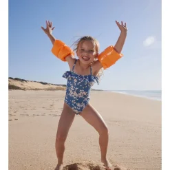 Blommig Baddräkt Blå>Petit Bateau New