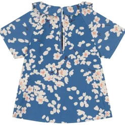 Blommig Blus För Baby Blå>Petit Bateau Best