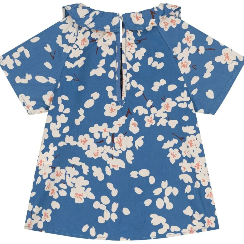 Blommig Blus För Baby Blå>Petit Bateau Best