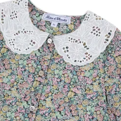Blommig Blus Svart><noscript><img width=
