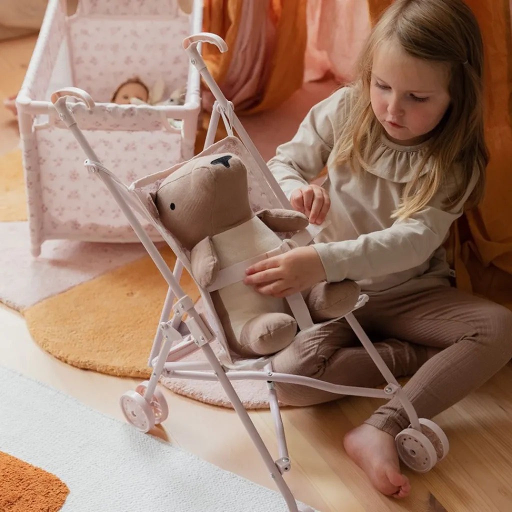 Blommig Dockvagn Rosa>Stoy Outlet