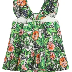 Blommig Klänning Grön>Kenzo New