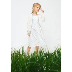 Blommig Klänning Pearl White><noscript><img width=