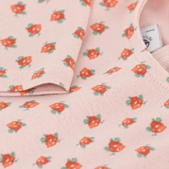 Blommig Långärmad T-shirt Ljusrosa><noscript><img width=