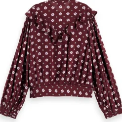 Blommig Volangprydd Skjorta Combo P>Scotch & Soda Clearance