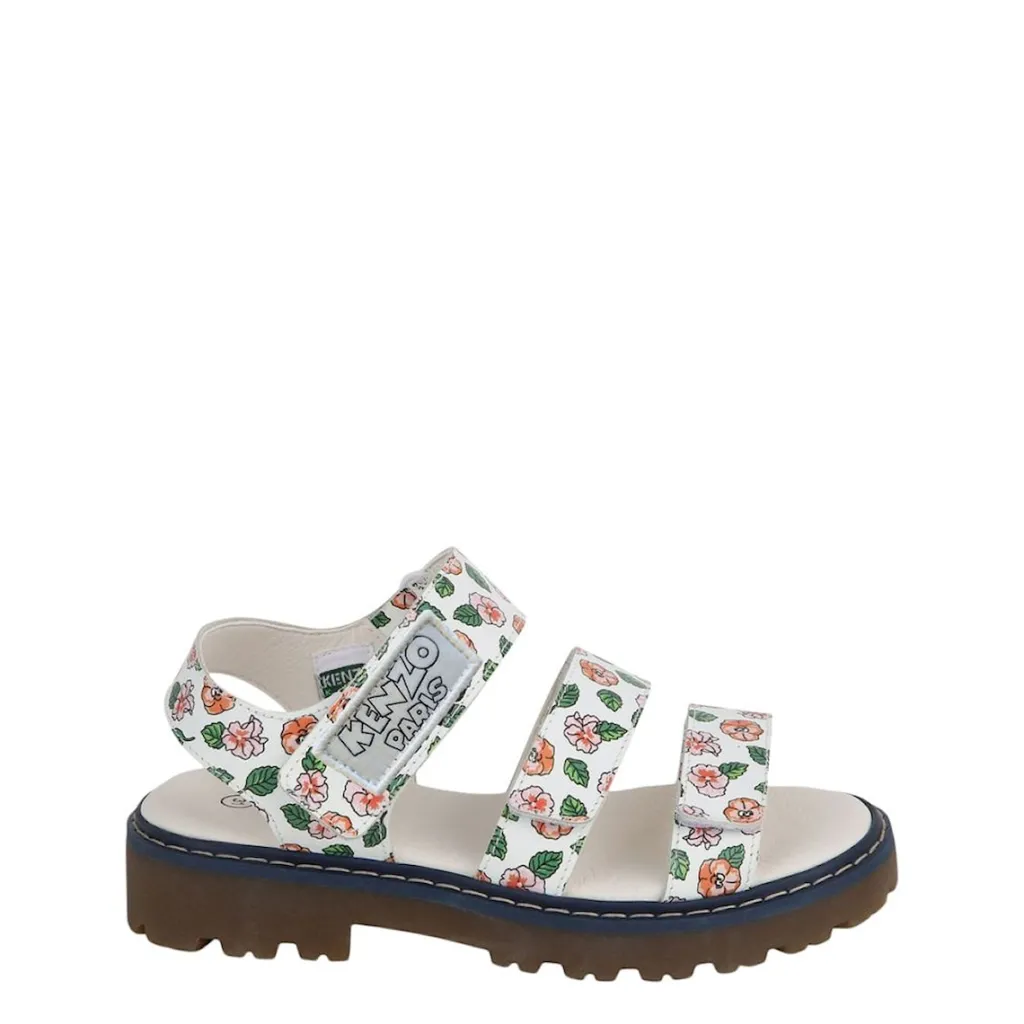 Blommiga Sandaler Elfenbensvit>Kenzo Outlet