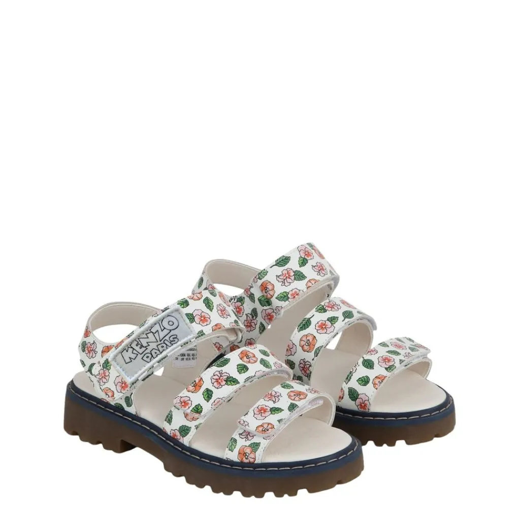 Blommiga Sandaler Elfenbensvit>Kenzo Outlet