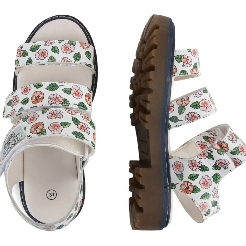 Blommiga Sandaler Elfenbensvit>Kenzo Outlet