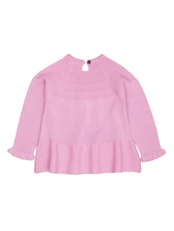 Blus Med Volang I Merinoullstickning Syringa>Copenhagen Colors Outlet