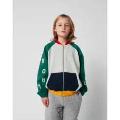 Color Block Sweatshirt Med Dragkedja Multicolor><noscript><img width=