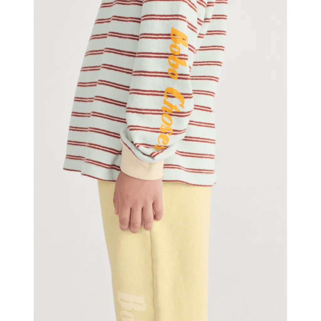 Stripes Långärmad T-shirt Light Blue>Bobo Choses Sale