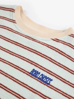 Stripes T-shirt Light Blue>Bobo Choses Outlet