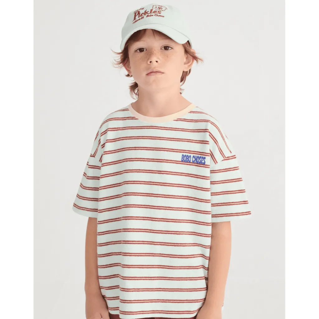 Stripes T-shirt Light Blue>Bobo Choses Outlet