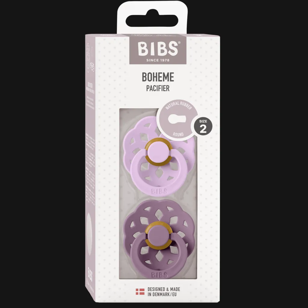 Boheme 2-pack Runda Latexnappar Violet Sky Mauve>BIBS Online