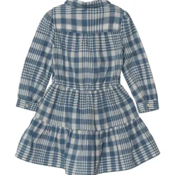 Bomull Vardagsklänning Blue Cream Check><noscript><img width=