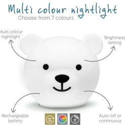 Bor The Bear Nattlampa White><noscript><img width=