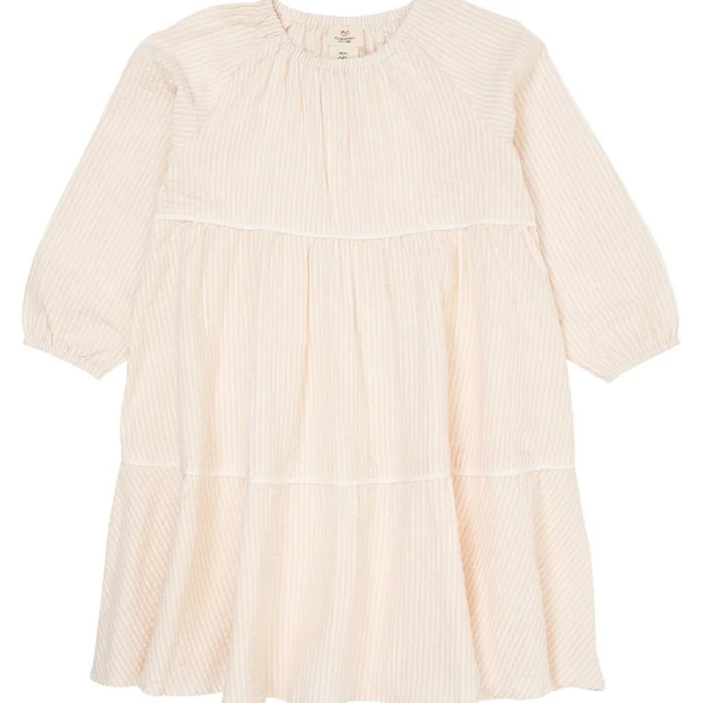 Bow Bäckebölja Klänning Dusty Rose Cream Stripe>Copenhagen Colors Sale