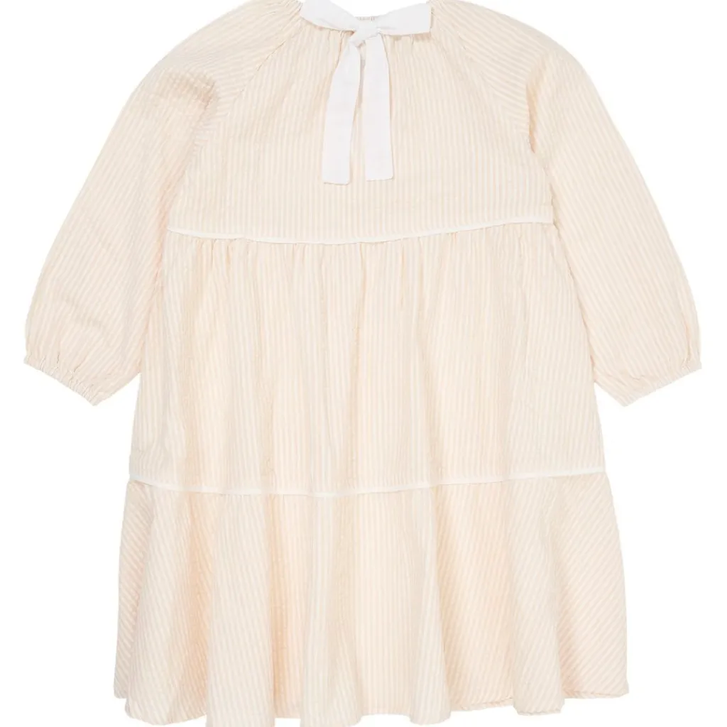 Bow Bäckebölja Klänning Dusty Rose Cream Stripe>Copenhagen Colors Sale