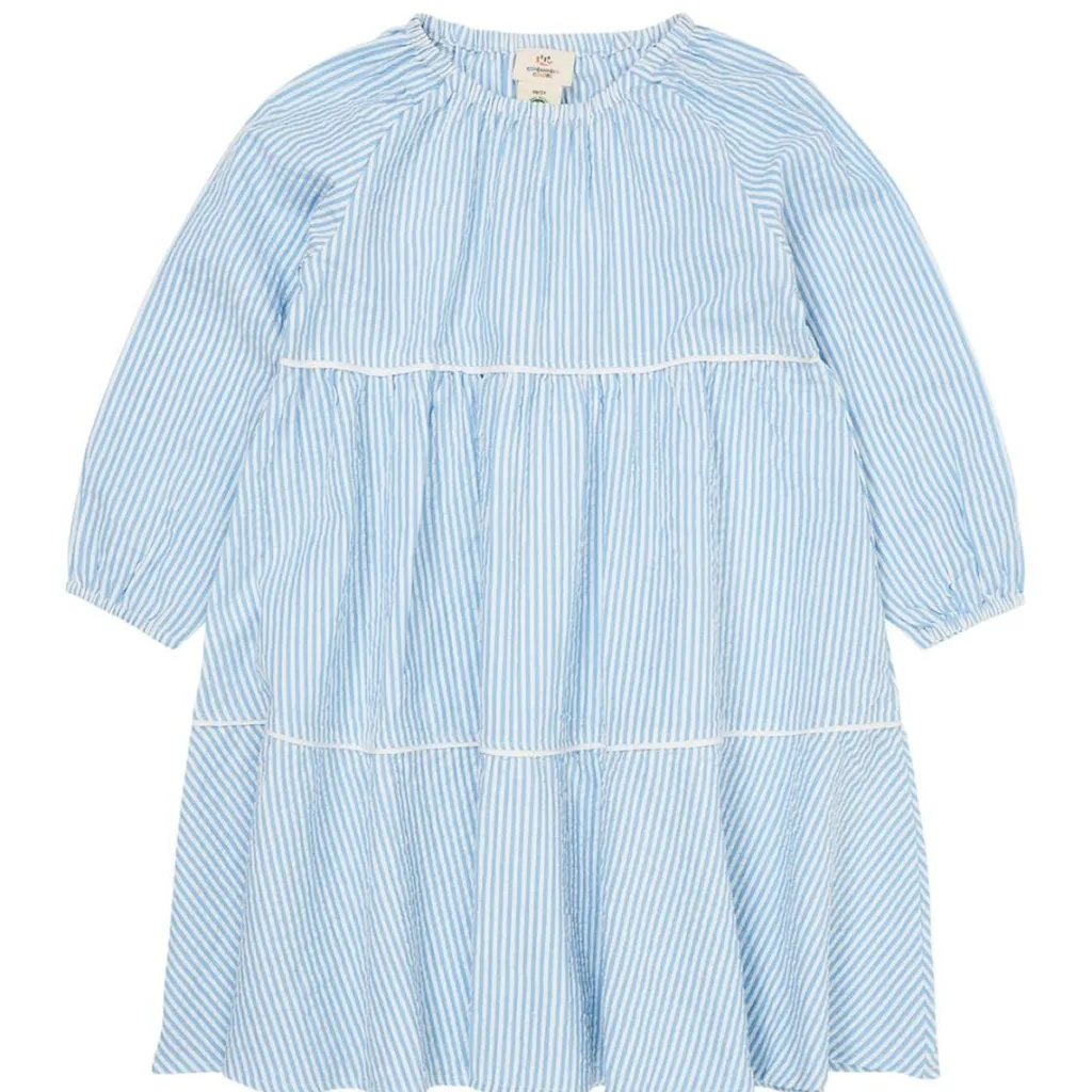 Bow Bäckebölja Klänning Sky Blue Cream Stripe>Copenhagen Colors Outlet