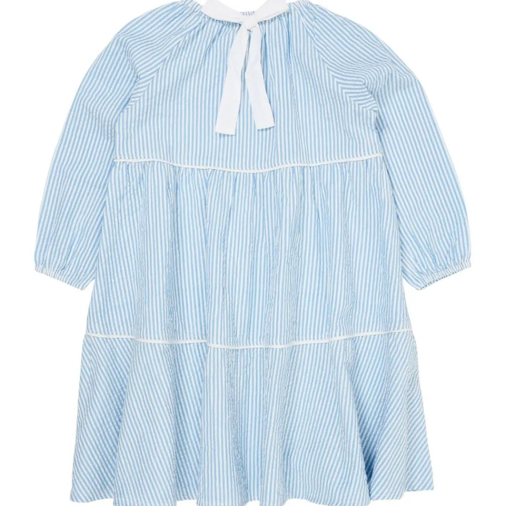 Bow Bäckebölja Klänning Sky Blue Cream Stripe>Copenhagen Colors Outlet