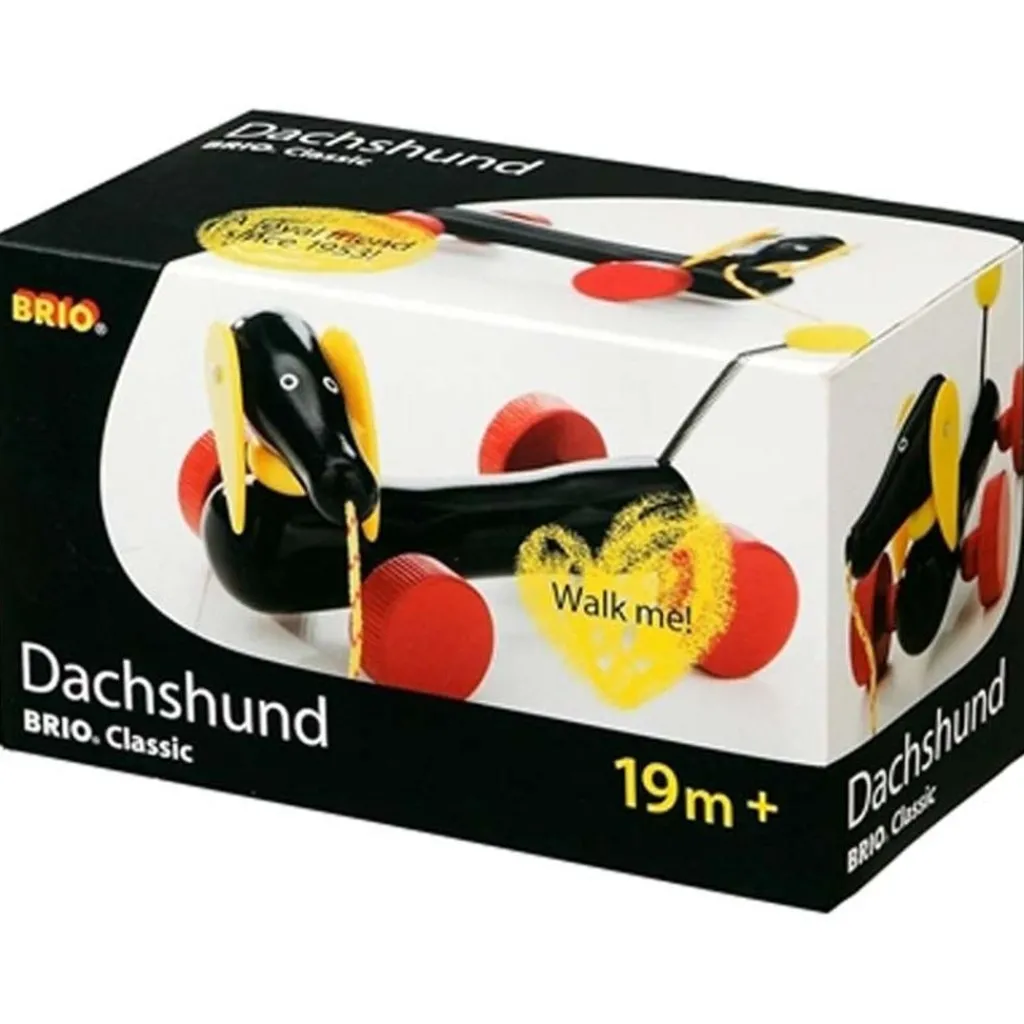 Baby - 30332 Dachshund Dragleksak Svart>BRIO