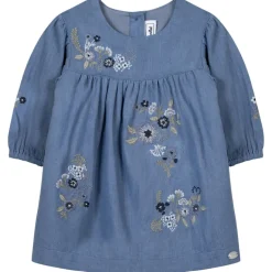 Broderad Klänning Blå>Tartine et Chocolat Best