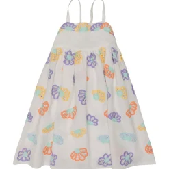 Broderad Klänning Elfenbensvit>Stella McCartney Kids New