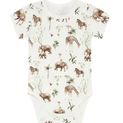 Bue Mönstrad Baby Body Elfenbensvit>Hust&Claire Sale