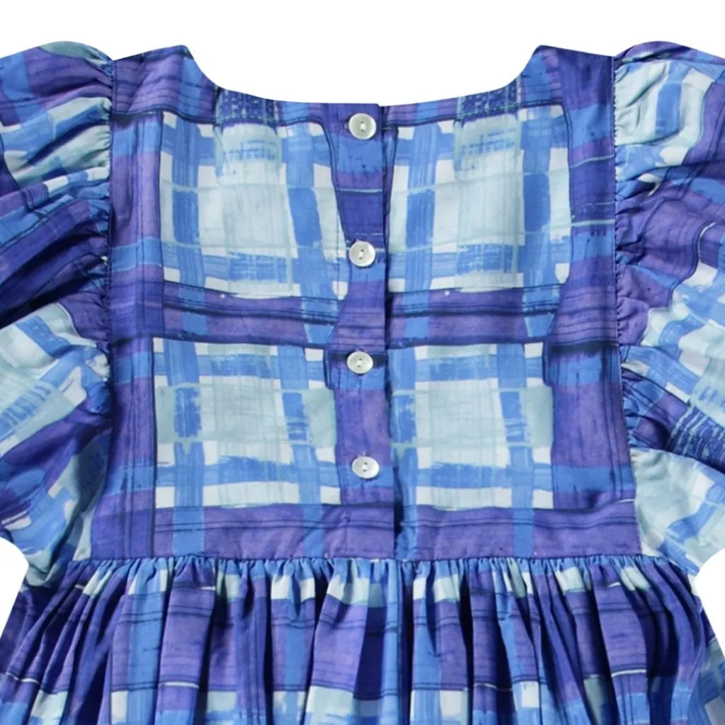 Calyita Short-Sleeved Dress Blue Checks>Molo Discount