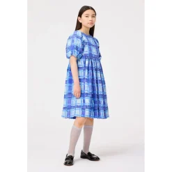 Calyita Short-Sleeved Dress Blue Checks><noscript><img width=