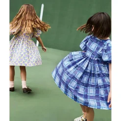 Calyita Short-Sleeved Dress Blue Checks><noscript><img width=