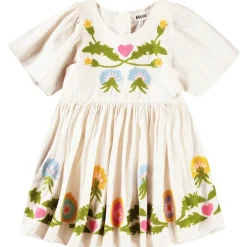 Carlin Short-Sleeved Dress Dandelion Border>Molo Clearance